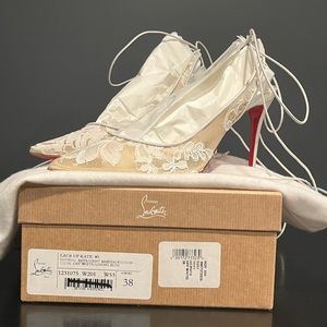 Christian Louboutin Kate 85 Lace Up Pumps